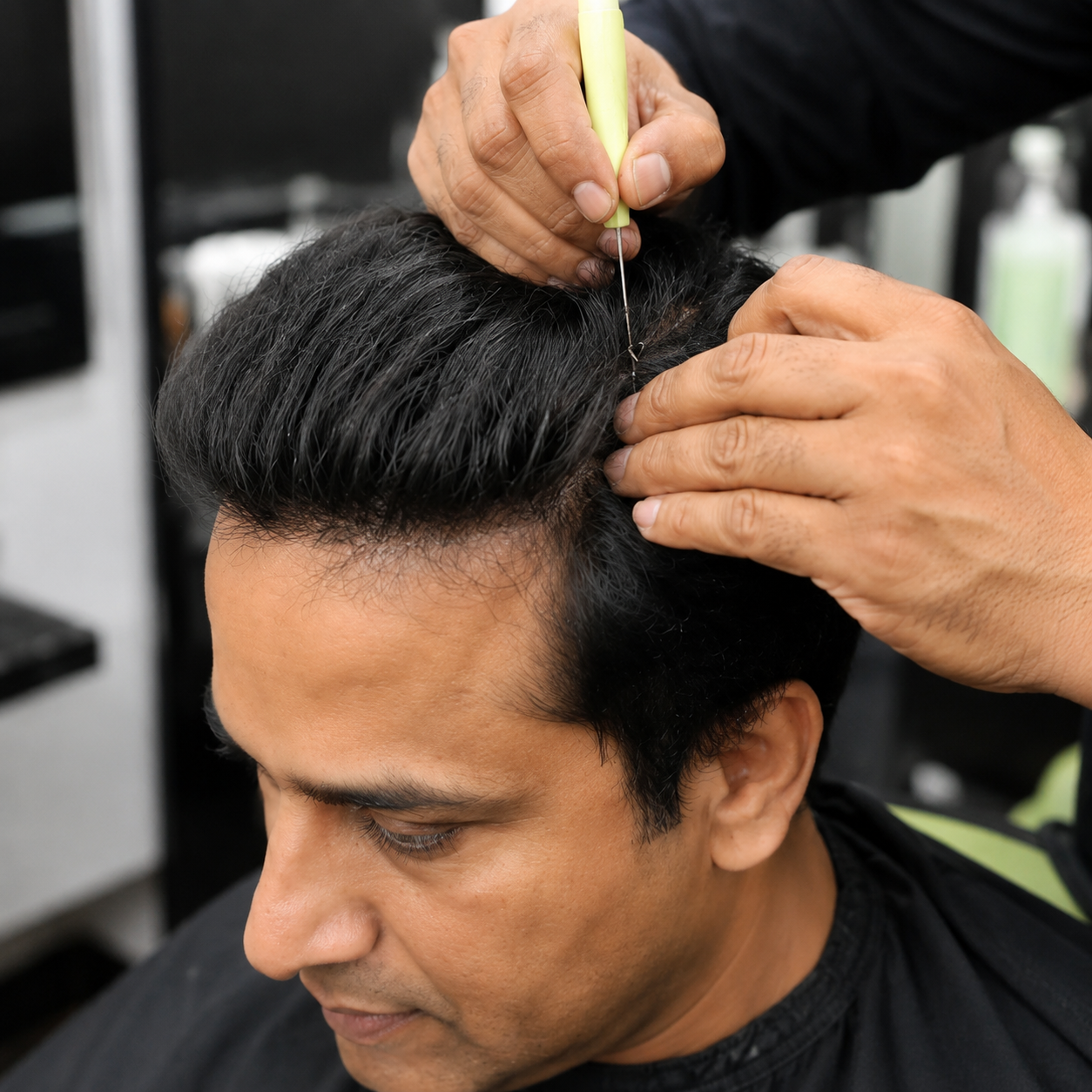 Hair Weaving Process